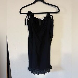 Reformation Christine Black Sleeveless Dress